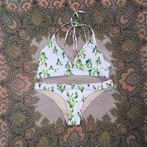 Small Zaful Cactus bikini set